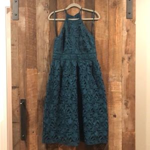 NWT LOFT Teal Lace halter midi dress 🔥